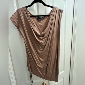 JUSTCAVALLI top. Beige/pink color with a leopard string. Large.